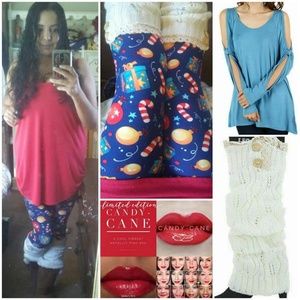 One Size Adult Holiday Ornament Leggings